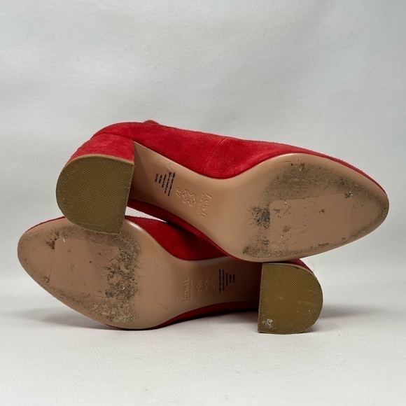 Lewit Emilia Ankle Strap Block Heel Pump, Red Suede, Women’s Size EU 37.5 - Picture 10 of 12